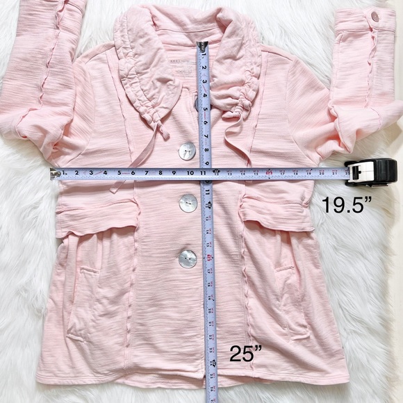 SOLD-Neon Buddha Pastel Pink Casual Lightweight Spring Jacket - Picture 10 of 10